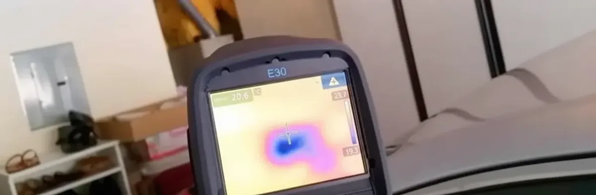 mold inspection using thermal imaging technology to detect moisture and hidden mold in a home in Columbus, OH